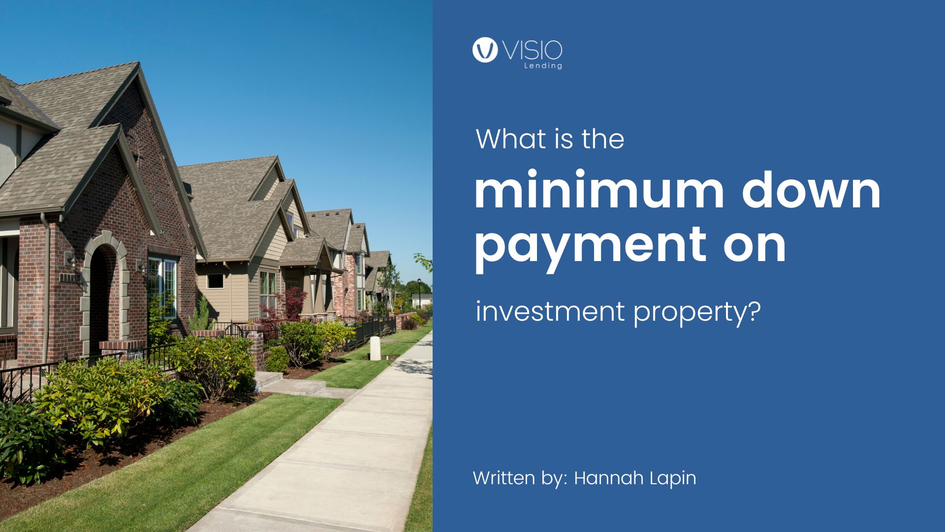 what-is-the-minimum-down-payment-on-investment-property